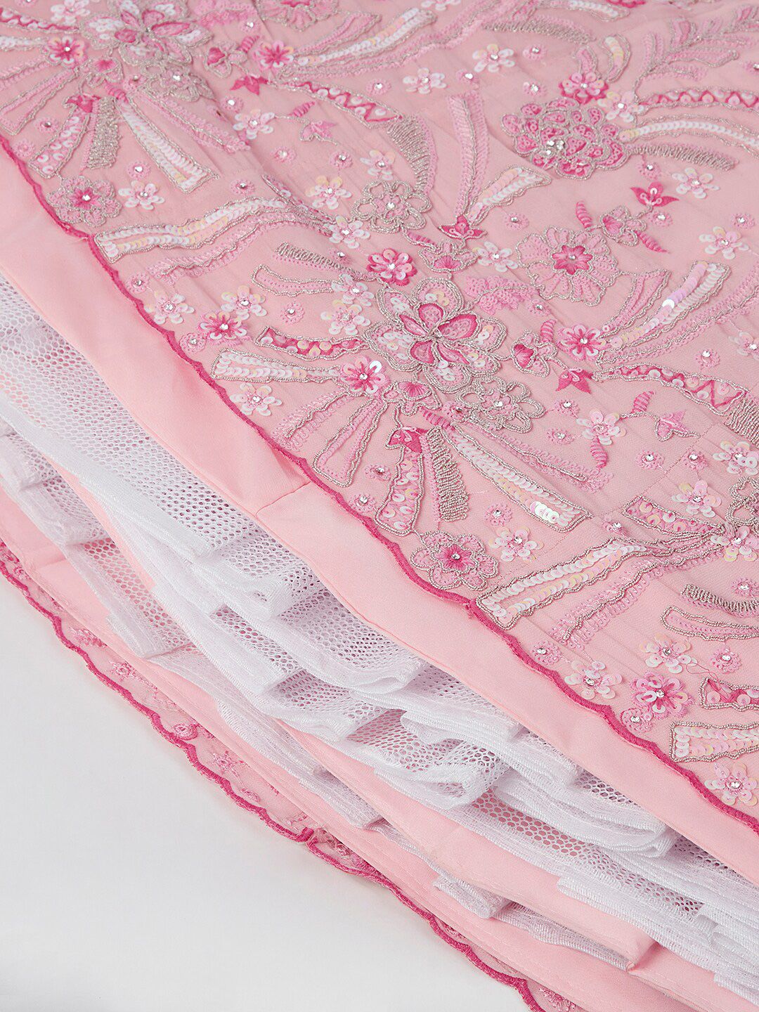 embroidered sequinned semi stitched lehenga & unstitched blouse with dupatta embroidered sequinned semi stitched lehenga & unstitched blouse with dupatta