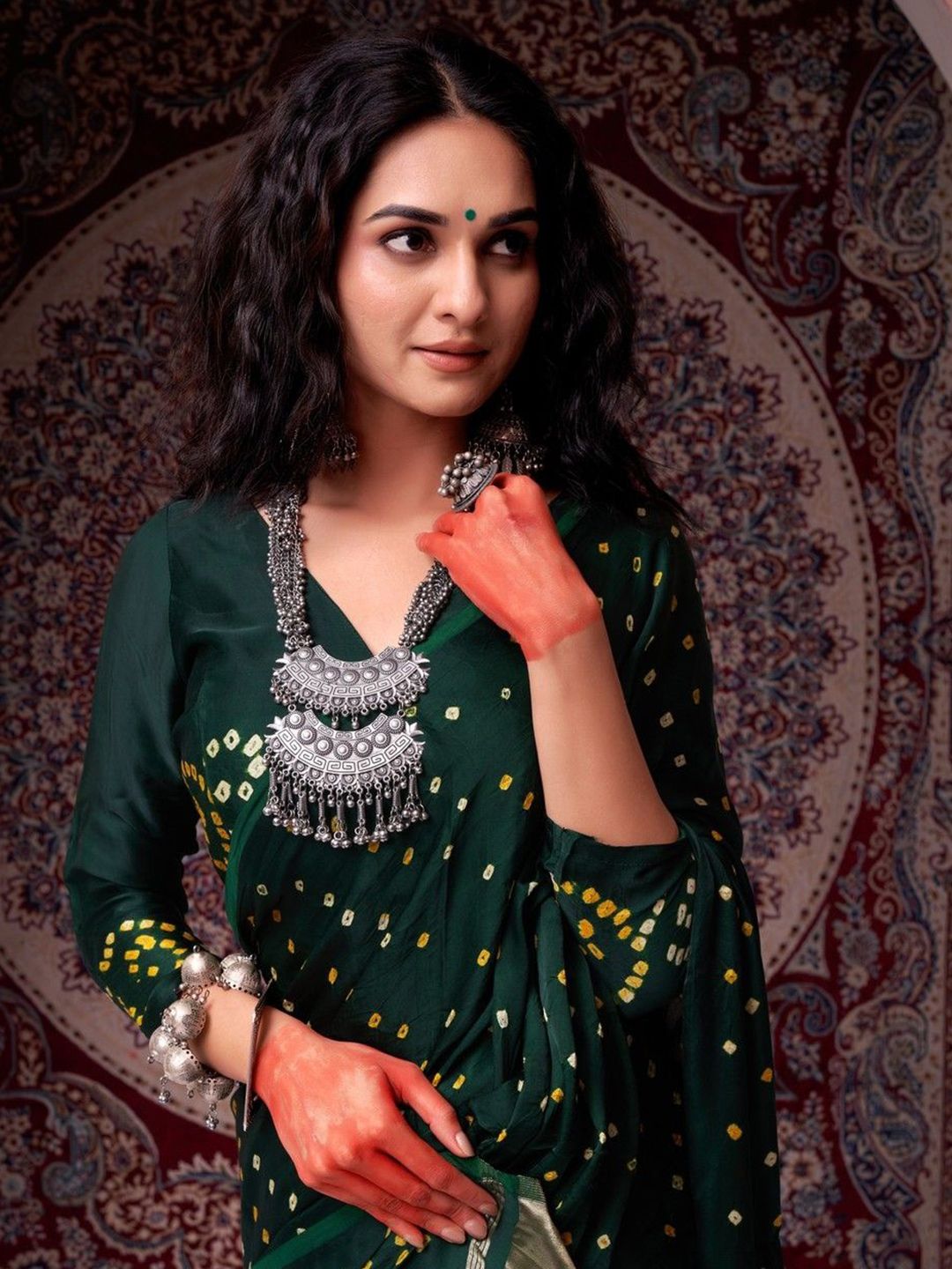 taavi bandhani tie & dye woven design kanjeevaram saree with blouse piece taavi bandhani tie & dye woven design kanjeevaram saree with blouse piece