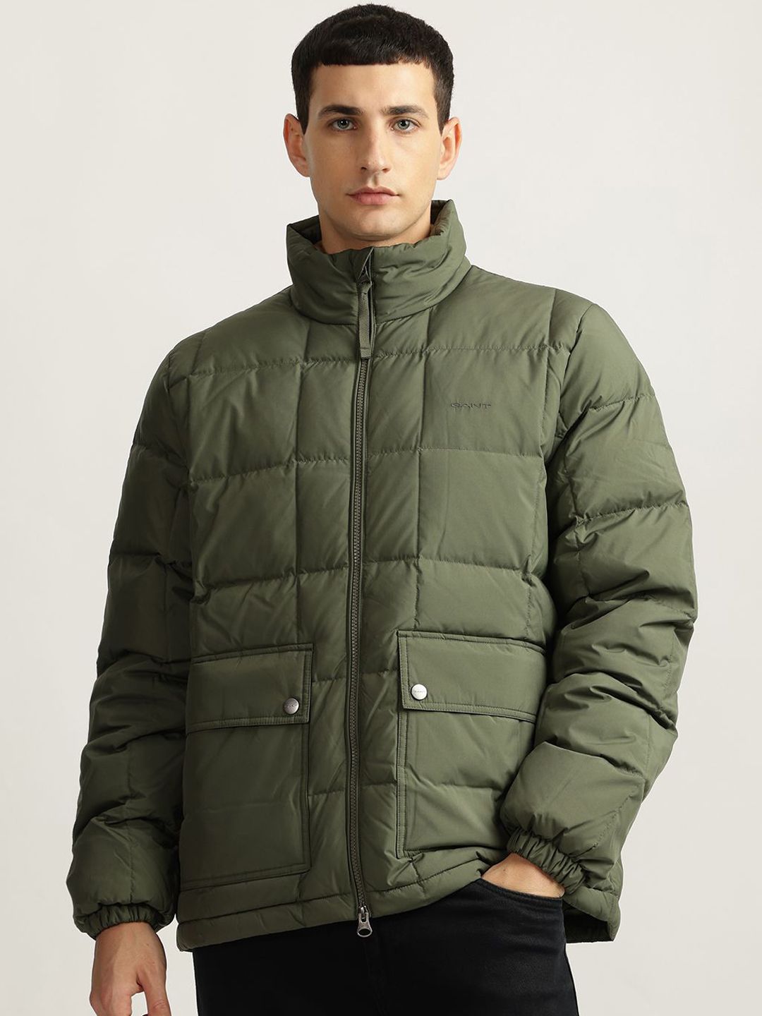 gant men solid stand collar puffer jacket gant men solid stand collar puffer jacket